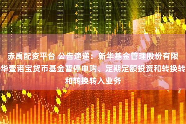 赤禹配资平台 公告速递：新华基金管理股份有限公司新华壹诺宝货币基金暂停申购、定期定额投资和转换转入业务
